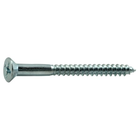 Midwest Fastener Wood Screw, #9, 2 in, Zinc Plated Steel Flat Head Phillips Drive, 100 PK 02571